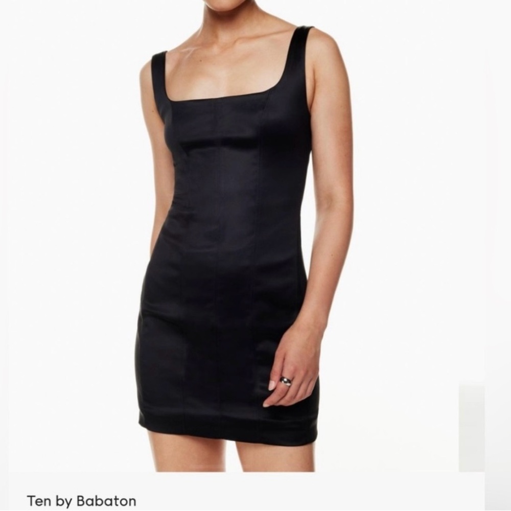 Ten by Babaton Aritzia Premier Black Scuba Mini Dress Size 10